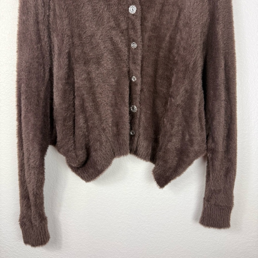Free People Cozy Brown Women's Sweater cardigan size XS - Picture 2 of 9